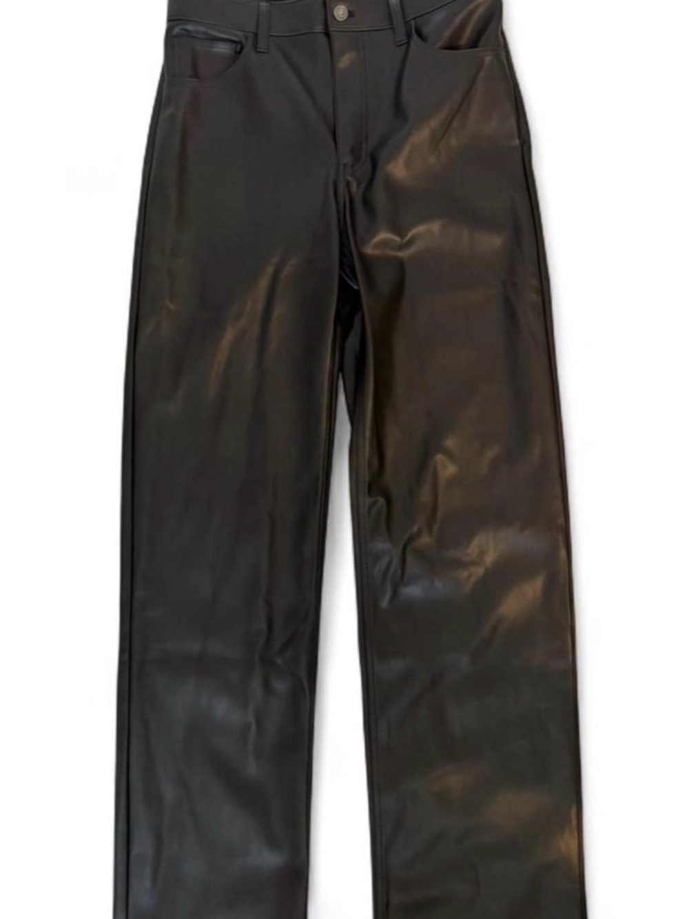 Abercrombie & Fitch Black Faux Leather High-Rise Pants